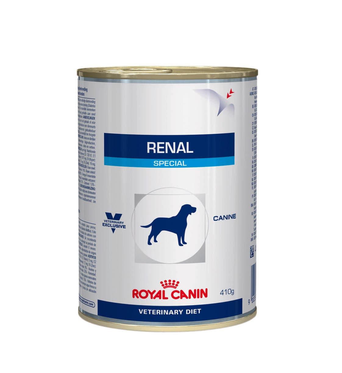 Renal Special Dog Dosen - Royal Canin Veterinary Diet - Alter:Adult, Alter:Senior, Erkrankung:Niere, Futterart:Nass, Geschmack:Huhn, Tierart:Hund - Marigin AG Onlineshop für Tierbedarf