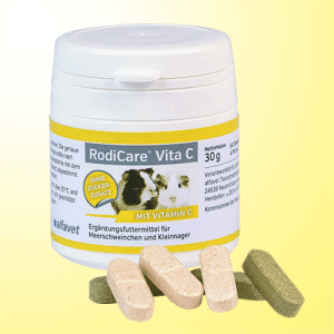 RodiCare Vita C - Alfavet - Ergänzungsfuttermittel:Vitamine & Mineralien, Tierart:Meerschweinchen - Marigin AG Onlineshop für Tierbedarf