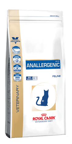 ROYAL CANIN® ANALLERGENIC Cat - Royal Canin Veterinary Diet - Alter:Adult, Alter:Senior, Erkrankung:Allergie, Erkrankung:Haut, Erkrankung:Magen-Darm, Futterart:Trocken, Geschmack:hydrolysierte Proteinquelle, Hersteller:Royal Canin Veterinary Diet, Tierart:Katze - Marigin AG Onlineshop für Tierbedarf