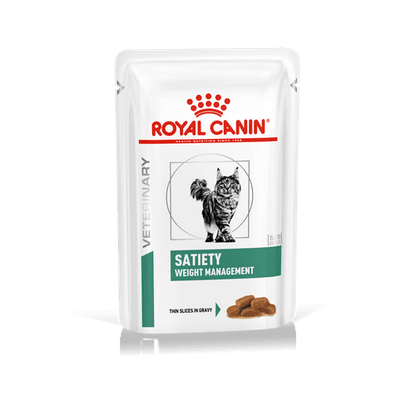 Satiety Weight Management Cat Beutel - Royal Canin Veterinary Diet - Alter:Adult, Alter:Senior, Erkrankung:Diabetes, Erkrankung:Übergewicht, Futterart:Nass, Geschmack:Huhn, Tierart:Katze - Marigin AG Onlineshop für Tierbedarf