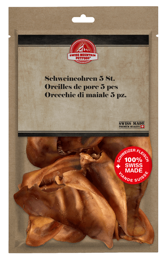 Schweineohren - Swiss Mountain Petfood - Art:Knochen, Kauartikel:Schwein, Tierart:Hund - Marigin AG Onlineshop für Tierbedarf