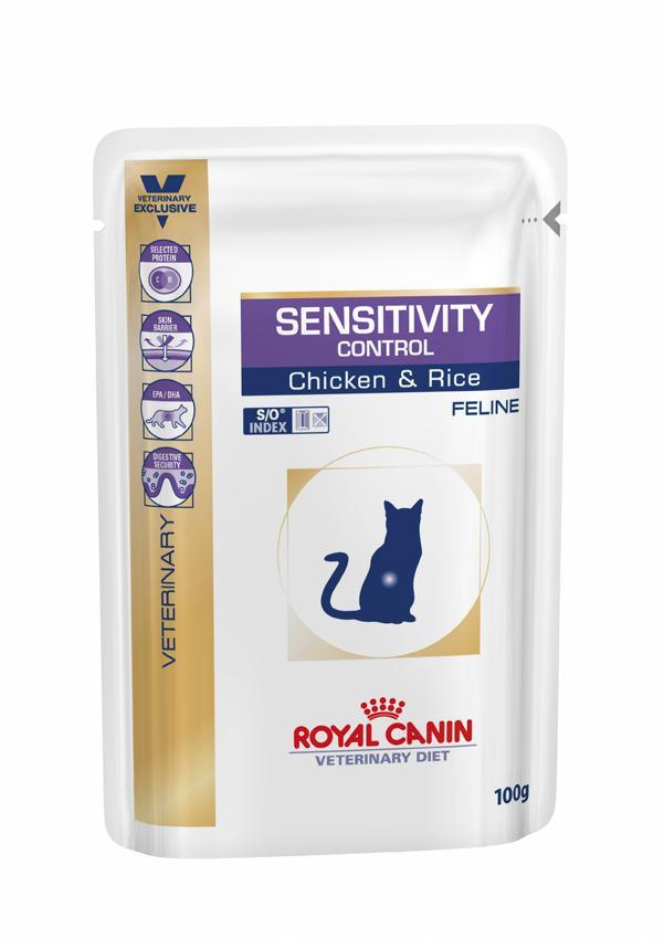Sensitivity Control Cat  Beutel - Royal Canin Veterinary Diet - Alter:Adult, Alter:Senior, Erkrankung:Allergie, Erkrankung:Haut, Erkrankung:Magen-Darm, Futterart:Nass, Geschmack:Huhn, Hersteller:Royal Canin Veterinary Diet, Tierart:Katze - Marigin AG Onlineshop für Tierbedarf