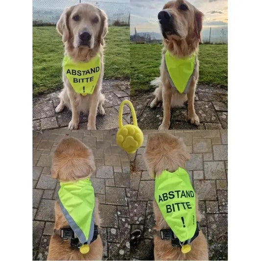 Sicherheitstuch "Abstand bitte!" - H-und - Marigin AG Onlineshop für Tierbedarf Sicherheitstuch "Abstand bitte!" - S 