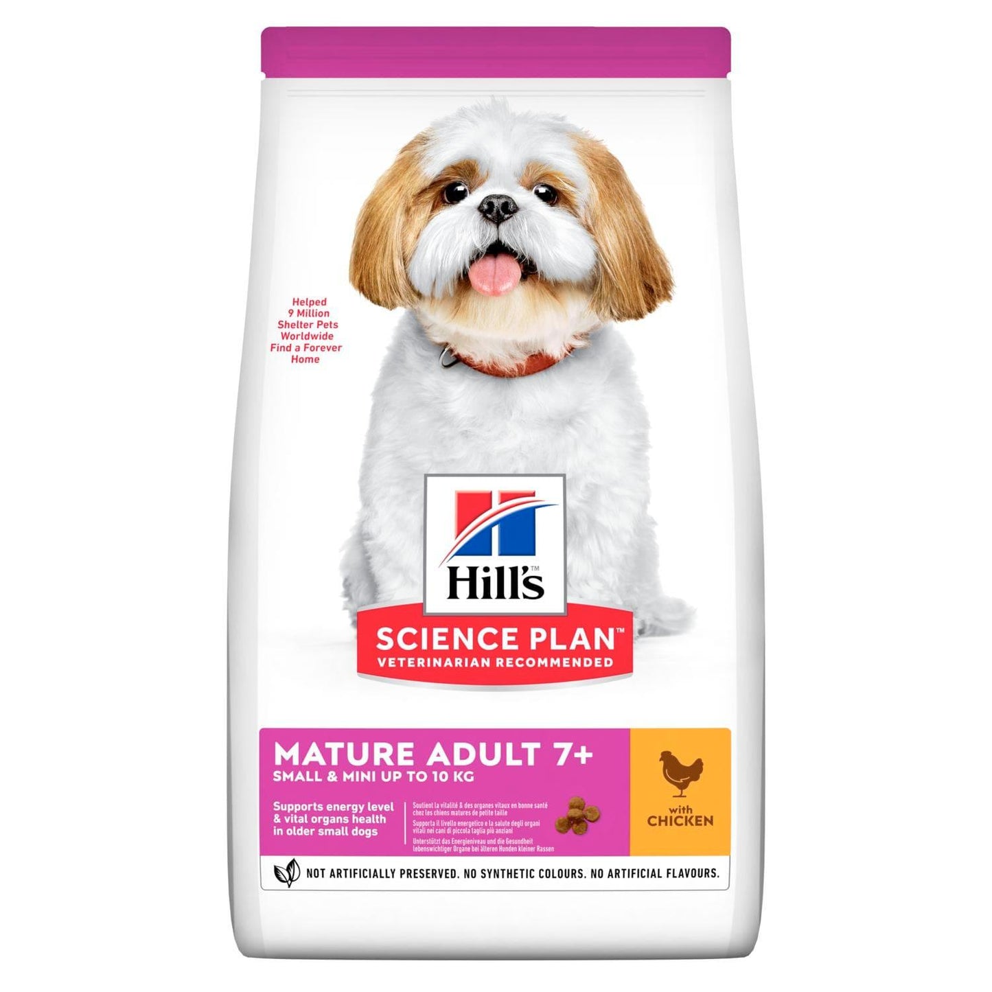 Small & Mini Mature Adult 7+ - Hill's Science Plan - Alter:Senior, Futterart:Trocken, Geschmack:Huhn, Grösse:bis 10kg, Kastriert:ja, Kastriert:nein, Tierart:Hund - Marigin AG Onlineshop für Tierbedarf