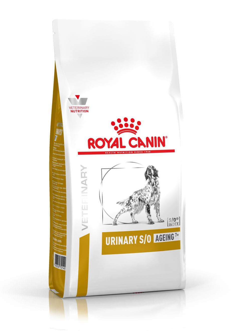 Urinary S/O Ageing 7+ Dog - Royal Canin Veterinary Diet - Alter:Senior, Erkrankung:Harnwege, Futterart:Trocken, Geschmack:Huhn, Tierart:Hund - Marigin AG Onlineshop für Tierbedarf
