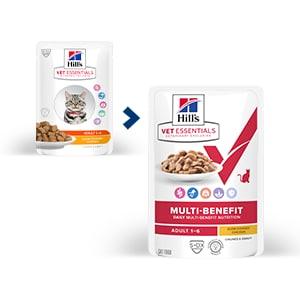 Hill's VetEssentials - Huhn / 12x85g - Hill's Multi-Benefit Adult Katze - Beutel - Marigin AG Onlineshop für Tierbedarf