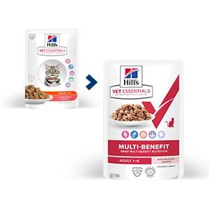 Hill's VetEssentials - Huhn / 12x85g - Hill's Multi-Benefit Adult Katze - Beutel - Marigin AG Onlineshop für Tierbedarf